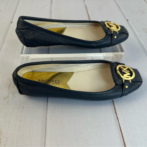 Michael Kors Navy Blue Fulton Moccasin Ballet Flat Size 9.5 - Picture 6 of 15